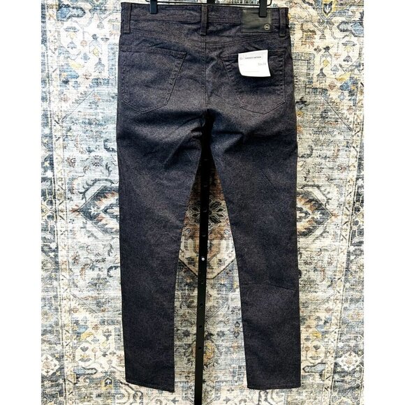 AG Adriano Goldschmied Tellis Modern Slim Sueded Sateen Pants Black Size 32x34 - Picture 2 of 16